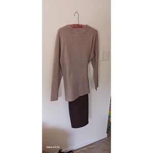 Apt 9 Sweater  Size XL Solid Heather Taupe Washable Womens Fall Sweater